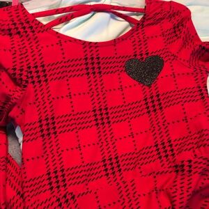 Epic Threads Red and Black Plaid Kids Dress